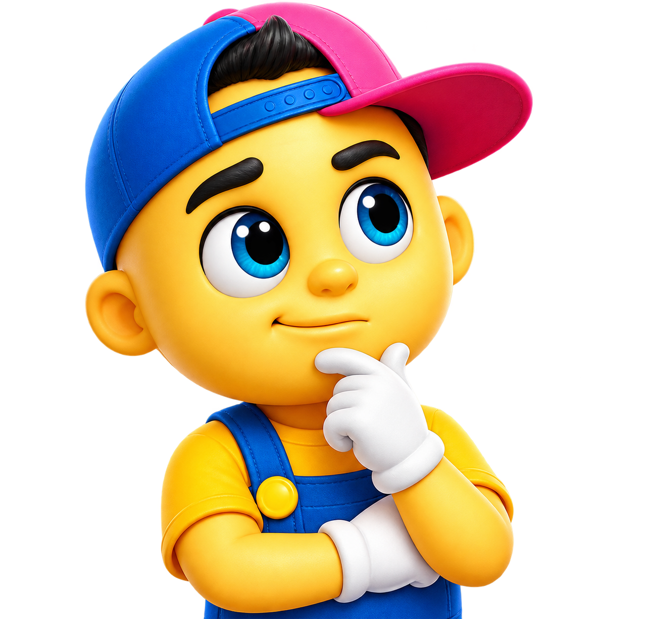 Mascote Anime Brinque ajudando a escolher brinquedos para festas